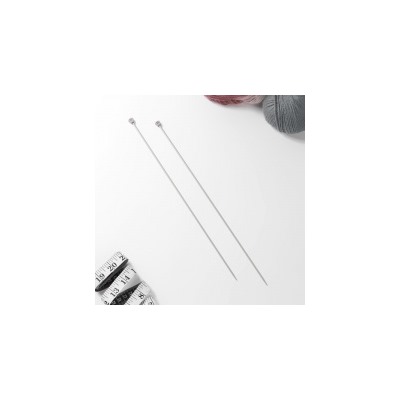 Спицы для вязания, прямые, с тефлоновым покрытием, d = 2,5 мм, 35 см, 2 шт