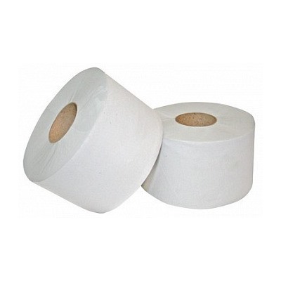 Туалетная бумага двухслойная в рулоне белая 160м.