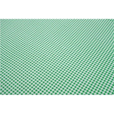 Ткань бязь 150 см ЛЮКС Клеточка (зеленый)