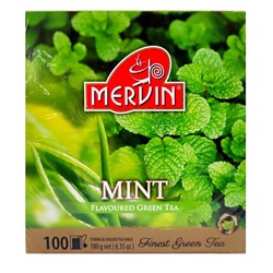 Зеленый чай Mervin с мятой 100 шт