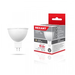 Лампа диод MR16 GU5.3 9.5Вт 2700К 760Лм Rexant (10/100)