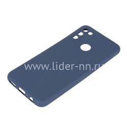 Задняя панель для Huawei Honor 9A Силикон матовый (синяя)