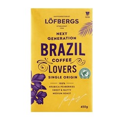 Кофе заварной Lofbergs Bryggkaffe Brazil 450 гр