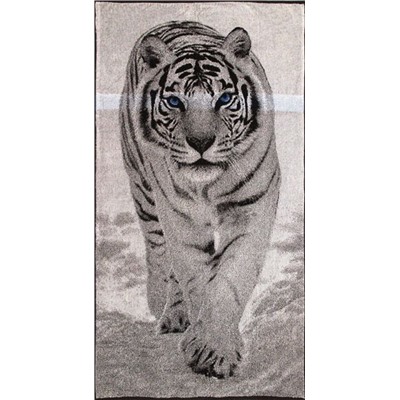 Полотенце махровое 70х140 Тигр белый 5979