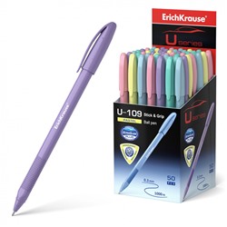 Ручка шарик U-109 Stick&Grip Pastel 1.0, синий