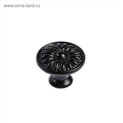 Ручка кнопка ТУНДРА РК122BL (FE112BL), черная