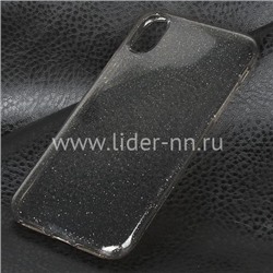 Задняя панель для iPhoneX Силикон (15069ch) черный