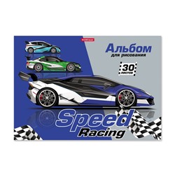 Альбом для рисования на клею ErichKrause Speed Racing, А4, 30 листов 49835
