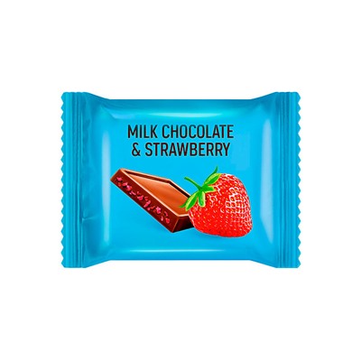 «O'Zera», молочный шоколад  Milk & Strawberry с клубничными криспами (коробка 1,2 кг)