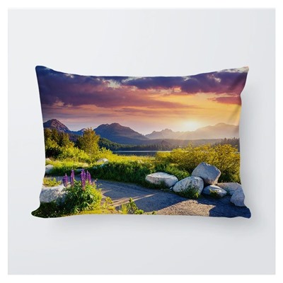 Подушка декоративная с 3D рисунком "Красивый закат"