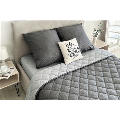 Комплект постельного белья с одеялом New Style КМ-003 графит-серый