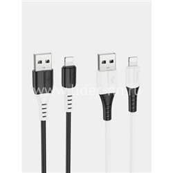 USB кабель Lightning 1.0м HOCO X82 силиконовый (белый) 2.4A