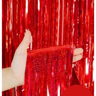 Дождик новогодний лазерный красный  1 метр