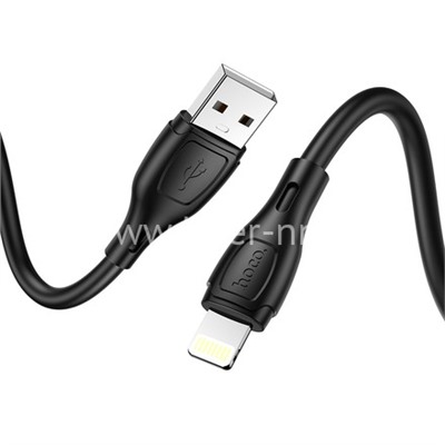 USB кабель Lightning 1.0м HOCO X61 силиконовый (черный) 2.4A