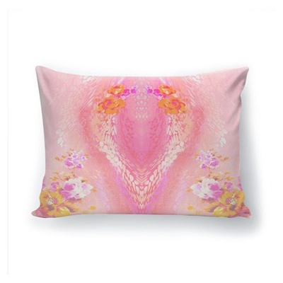 Подушка декоративная с 3D рисунком "Розовый след"