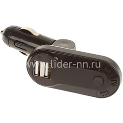 MP3 FM Modulator (Bluetooth/2 USB/Micro SD/дисплей/пульт) I9BT черный