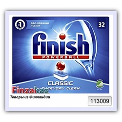 Таблетки для посудомоечной машины 32 шт Finish Classic 544 г