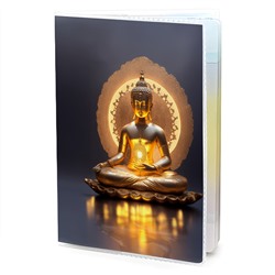 MOB756 Обложка для паспорта ПВХ Будда