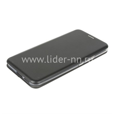 Чехол-книжка для Samsung Galaxy A02S Brauffen (горизонтальный флип) черная (пакет)