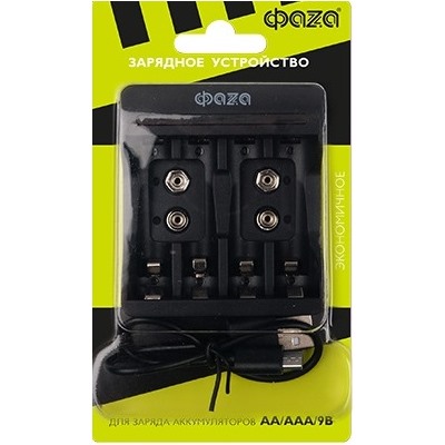 З/у Фаzа B-55USB (б/акк, 2*R3/R6,9V) (40)