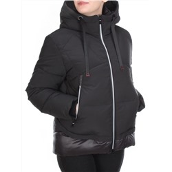 21068 BLACK Куртка зимняя женская FLANCE ROSE (200 гр. холлофайбера)