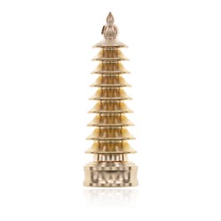 BJK275 Открывающийся кулон Пагода, 4х1см