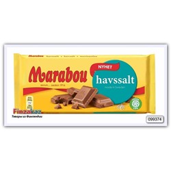 Шоколад молочный с морской солью Marabou Sea Salt Chocolate bar 185 гр