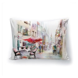 Подушка декоративная с 3D рисунком "Тихая улочка"