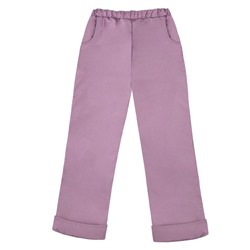 Теплые сиреневые брюки для девочки 75762-ДО16