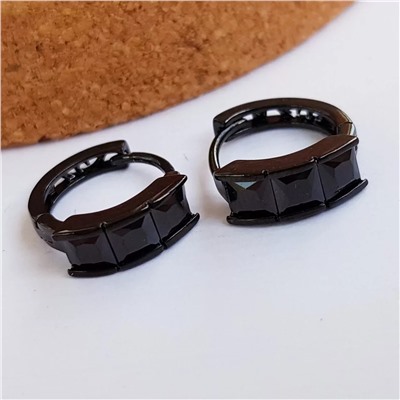 Серьги коллекция Xuping Black покрытие позолота