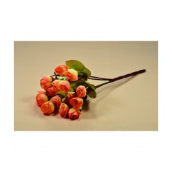 Букет искусственный «Роза» закрытая  оранжевая 33 см