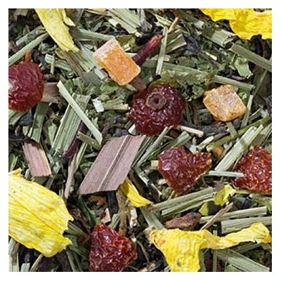 Подвиги Геракла  Смесь мелиссы, лимонной травы, ягод клюквы, имбиря и экстракта йохимбе с Юннаньским черным чаем.