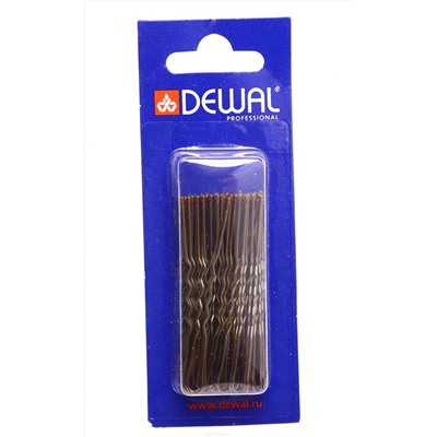 Dewal Шпильки для волос волна SLT60V-3/60, 60 мм, коричневый, 60 шт.