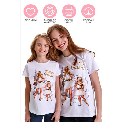 Женская футболка CRAZY GETUP SS22GJ809A Family t-shirts белый