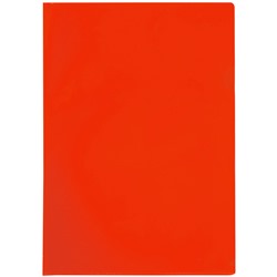 Папка-уголок А4 100мкм прозрачная красная (спейс)