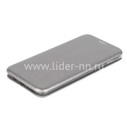 Чехол-книжка для Samsung Galaxy S10 Brauffen (горизонтальный флип) серебро (пакет)