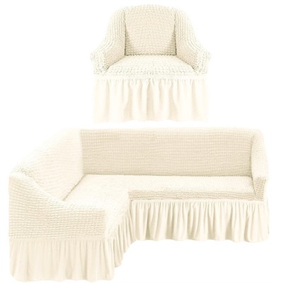 Чехол на угловой диван + 1 кресла "Шампань"