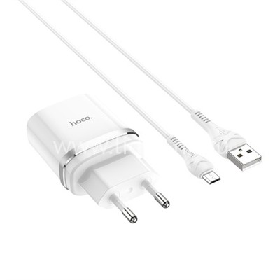 СЗУ Micro USB 1 USB выход 18W Quick Charge 3.0 (6V-3.0A/9V-2.0A/12V-1.5A) HOCO C12Q (белый)