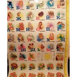 Annetta Плакат "Разрезная азбука и цифры" с ростомером