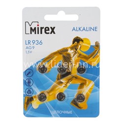 Батарейка алкалиновая Mirex AG 9 LR936/6BL