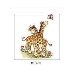 Набор для творчества. Вышивка бисером 15x15см "Милые жирафы" (частичное заполн.,канва с рис.) BL203 Рыжий кот /1 /0 /0 /80