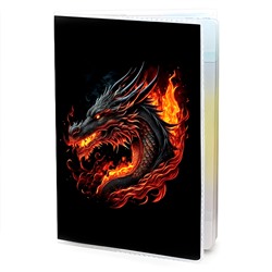 MOB829 Обложка для паспорта Пылающий дракон