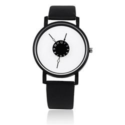 WA121 Кварцевые часы, d.4см, цвет чёрный