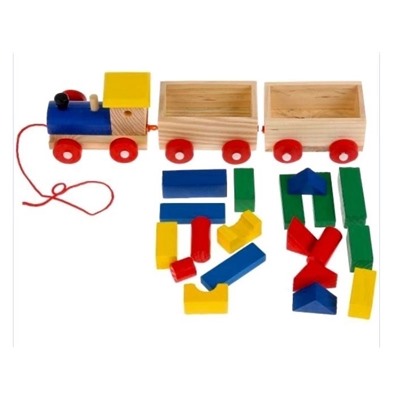 Деревянная развивающая игрушка «Паровоз-конструктор»