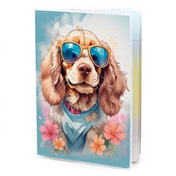 MOB622 Обложка для паспорта ПВХ Собака в очках