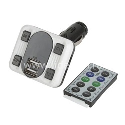 MP3 FM Modulator Allison ALS A06 (2USB/Micro SD/AUX/дисплей/пульт) черный/белый