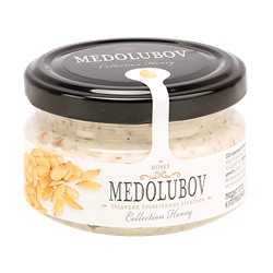 Мёд-суфле Медолюбов урбеч с семенами льна (белый) 100мл