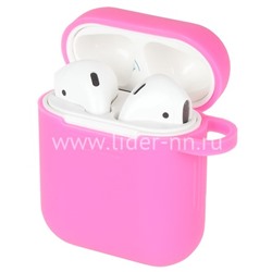 Чехол для наушников EarPods силиконовый (розовый)