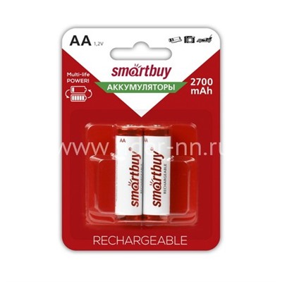 Аккумулятор Smartbuy LR6/2B 2700mAh (AA)