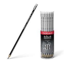 Чернограф шестигр карандаш с ластиком MEGAPOLIS HB
